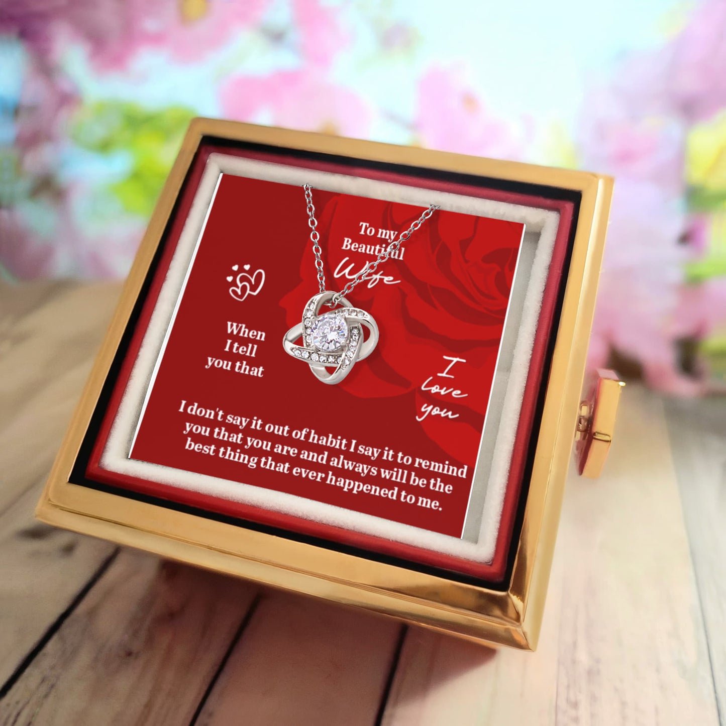 Love Knot Necklace Gift Box – Perfect Gift for Wife