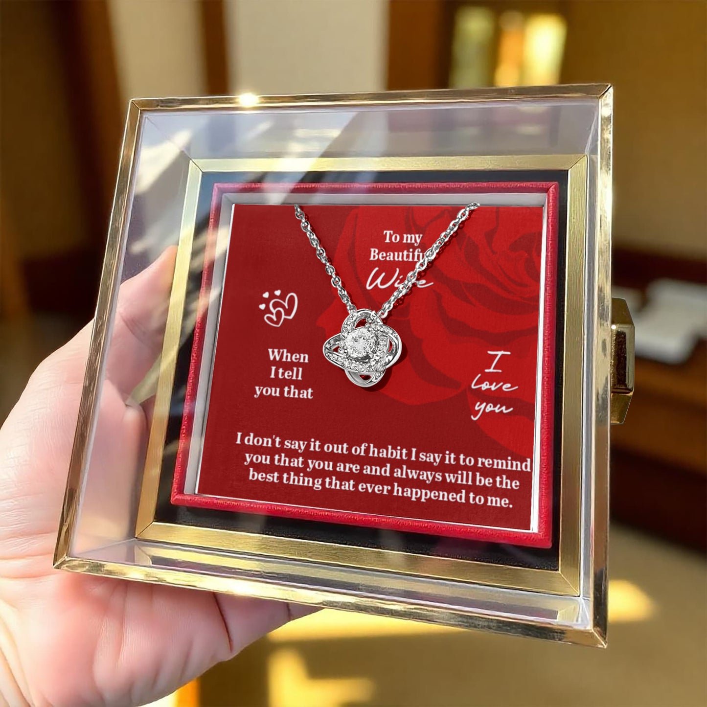 Love Knot Necklace Gift Box – Perfect Gift for Wife